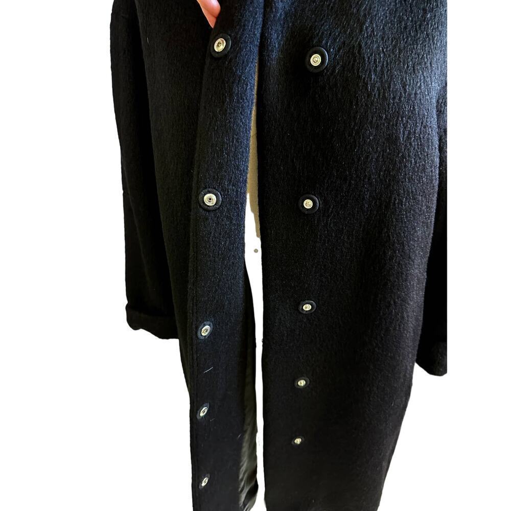 Marimekko “Mollis” Mohair Wool Blend Sack Coat Black L 12/14 - Picture 7 of 10